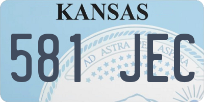 KS license plate 581JEC