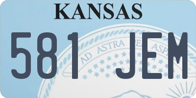 KS license plate 581JEM