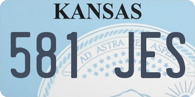 KS license plate 581JES