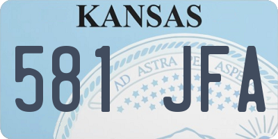 KS license plate 581JFA