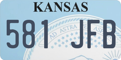 KS license plate 581JFB