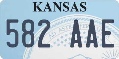 KS license plate 582AAE