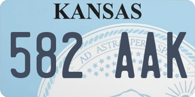 KS license plate 582AAK