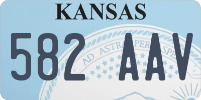 KS license plate 582AAV