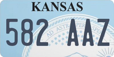KS license plate 582AAZ