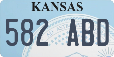 KS license plate 582ABD