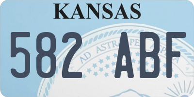 KS license plate 582ABF