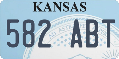 KS license plate 582ABT