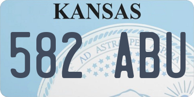 KS license plate 582ABU