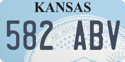 KS license plate 582ABV