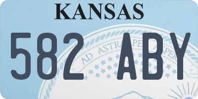 KS license plate 582ABY