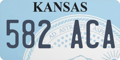 KS license plate 582ACA
