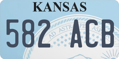 KS license plate 582ACB