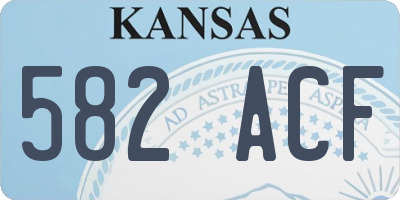KS license plate 582ACF