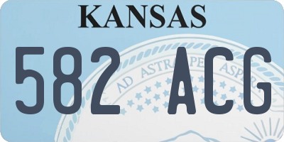 KS license plate 582ACG