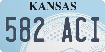 KS license plate 582ACI