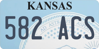 KS license plate 582ACS