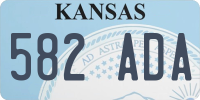 KS license plate 582ADA