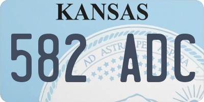 KS license plate 582ADC