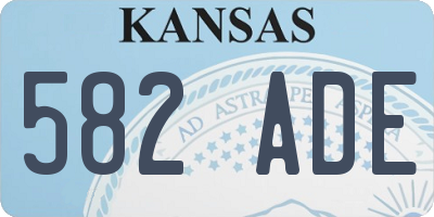 KS license plate 582ADE