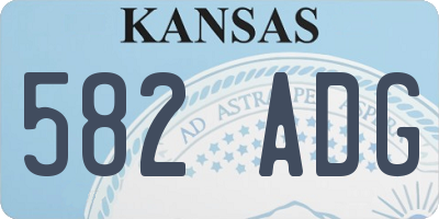 KS license plate 582ADG