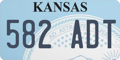 KS license plate 582ADT