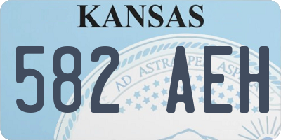 KS license plate 582AEH