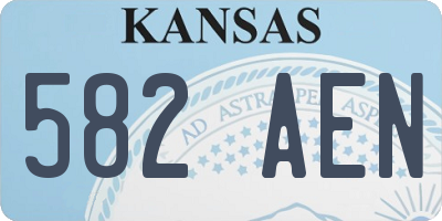 KS license plate 582AEN