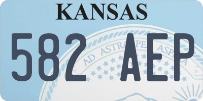 KS license plate 582AEP