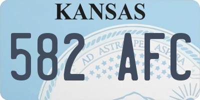 KS license plate 582AFC