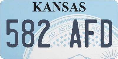 KS license plate 582AFD