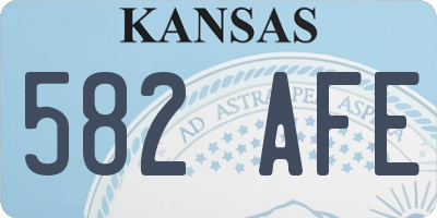 KS license plate 582AFE