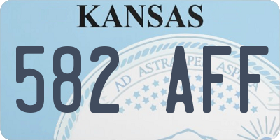 KS license plate 582AFF