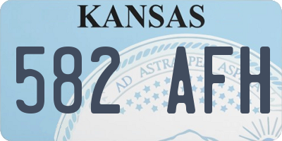 KS license plate 582AFH