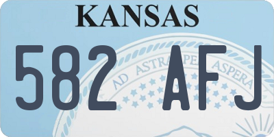 KS license plate 582AFJ