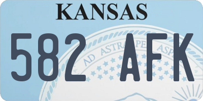 KS license plate 582AFK