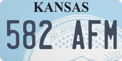 KS license plate 582AFM