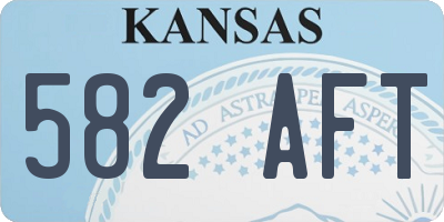 KS license plate 582AFT