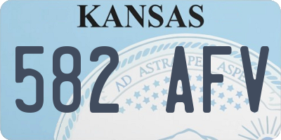 KS license plate 582AFV