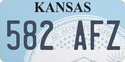 KS license plate 582AFZ