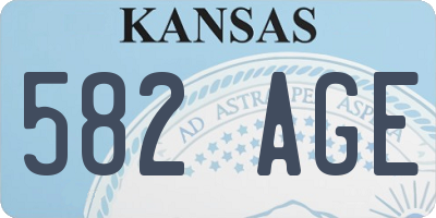 KS license plate 582AGE