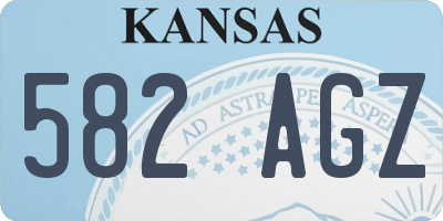 KS license plate 582AGZ