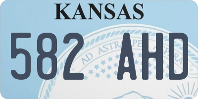 KS license plate 582AHD