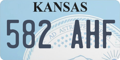 KS license plate 582AHF
