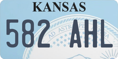 KS license plate 582AHL