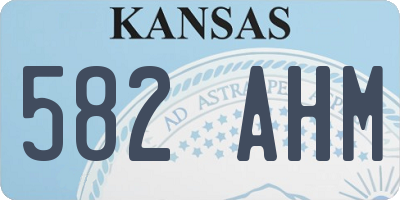 KS license plate 582AHM