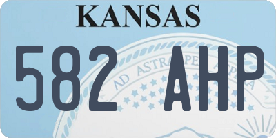 KS license plate 582AHP