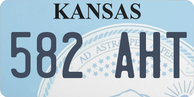 KS license plate 582AHT
