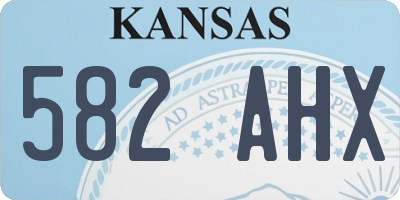 KS license plate 582AHX
