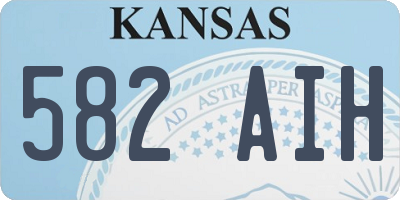 KS license plate 582AIH
